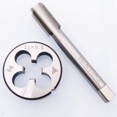 HSS Metric Thread Tap Round Die Set Right Hand Tool M12x0.5mm Hardware 1 Set