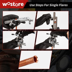 Flaring Tool Set Single Flare Tubing Pipe 7 Dies of 3/16-5/8 Inch Kit in HVAC fo