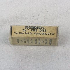 Drop Head Pipe Dies Vintage 1/4&rdquo; Ridgid Made In USA Old New Stock NPT