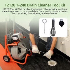 12128 T-240 Drain Cleaner Tool Set 12128 T-240 3-Piece Tool Set Fits for K-40