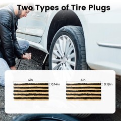Flat Tire Repair Kit with Plugs 16 Pcs, Heavy Duty Tire Plug Kit for Car, Mot&hellip;