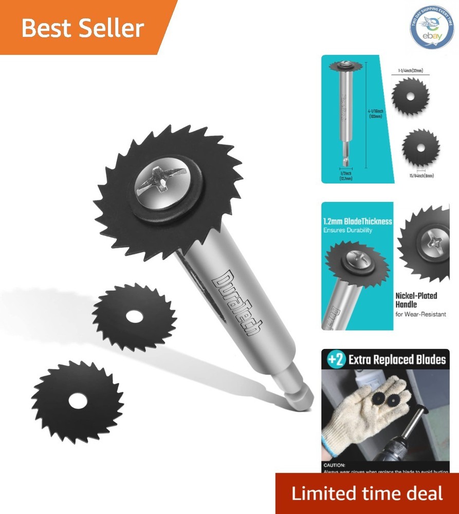 Durable Inside Pipe Cutter for PVC & Plastic with Saw-Tooth Blades &ndash; 2 Included