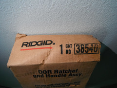 Rigid Pipe Threading Exposed Ratchet Die & Handle Assembly 1/8&Prime; to 1&Prime; O.D. NEW