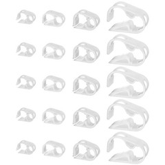 1-Pack 1/8-1/4 1/4-5/16 1/4-1/2 1/2-5/8 Inch Plastic Tubing Clamps [White]
