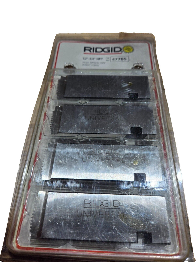 Ridgid 47765 High Speed 1/2&Prime;-3/4&Prime; Universal Right Hand Pipe Dies OEM NEW NOS