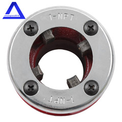 Manual 1-1/4&Prime; & 1&Prime; NPT Right Hand Pipe Threader Die Head with Dies for 12-R
