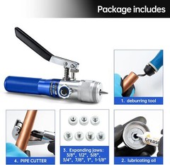 IBOSAD HVAC Hydraulic SWAGING tool kit for copper tubing Expanding 3/8 inch&hellip;