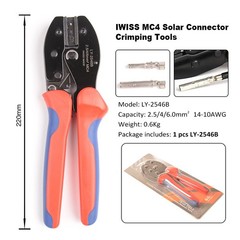 IWISS iCrimp Solar Crimping Tool for IWS4 Connectors, AWG14-10, 2.5/4/6mm2