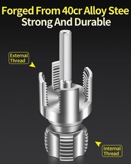 3PCS Internal & External Pipe Threading Tool Set, 1/2&rdquo; 3/4&rdquo; 1&rdquo; PVC Plastic&hellip;