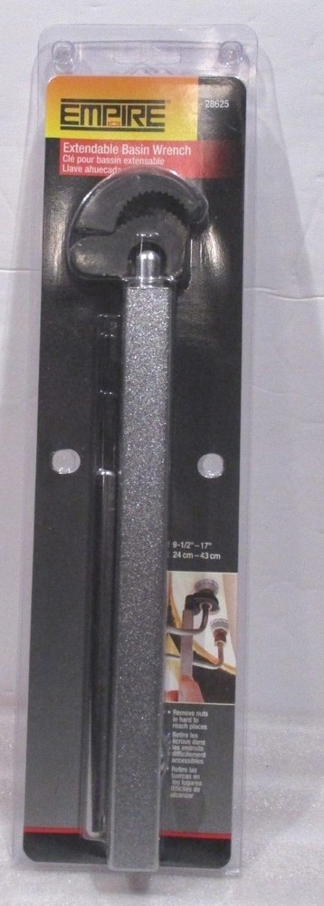 Vintage &ndash; Extendable Basin Wrench 9-1/2&Prime; 17&Prime; Empire Level Mfg. Corp.