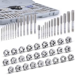 60-Pc Master Tap and Die Set &ndash; Include SAE Inch Size #4 to 1/2&rdquo; and Metric