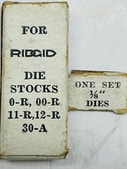 Ridgid 1/8&Prime; PIPE DIES HIGH SPEED O-R OO-R, 11-R, 111-R 12-R