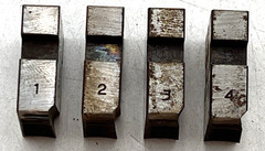 RIDGE TOOL CO RIDGID 2&Prime; PIPE THREADING DIES SET OF 4 NEW W/SURFACE RUST BOX 2
