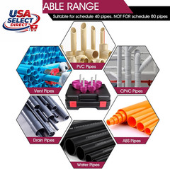 4 Pcs PVC Reamer Kit for Plumbing, 1.5-4 Inch Pipe Reamers Tool Set