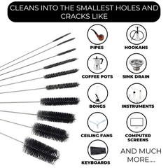 Flexible Drain Cleaner Brush (72&Prime; Long) for Clogs, Drains, Bottles, Pipes, Ba&hellip;