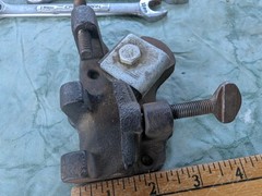 Vintage Small Pipe Vice Smaller Pipe Jewelry Making Mountable Cast Iron Solder