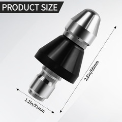 Sewer Jetter Nozzle,Stainless Steel,Drain Augers, Sewer Pipe Dredging