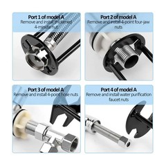 Professional Basin Wrench &ndash; Multi-Function Sink Faucet Install Tool Swivel He&hellip;