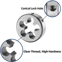 Burkit 3/4&Prime;-10 UNC Tap and Die Set, 3/4 x 10 UNC Machine Thread Tap and Round&hellip;