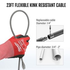 120V Auto Feed Drain Auger 23ft
