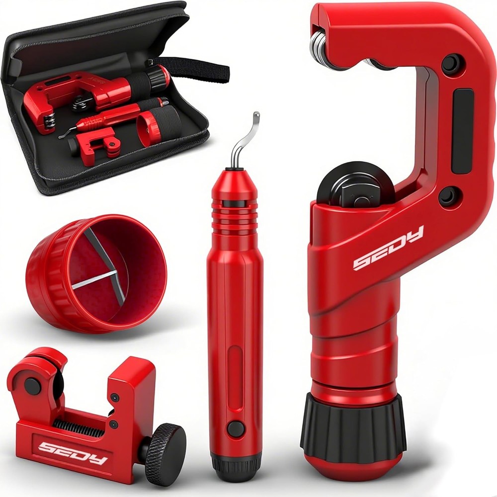 Tube Cutter Set 3/16&rdquo;-2&rdquo; Heavy Duty + Mini Cutter 1/8&rdquo;-7/8&rdquo; Deburring