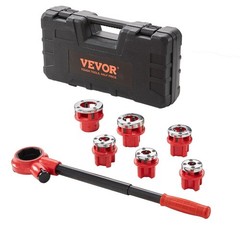 1/4&Prime;-1-1/4&Prime; NPT 6PCS ratcheting pipe threader dies kit with storage case