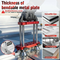 Dual-Axis Sheet Metal Roller Bender, 0-100&deg; Adjustable, 7In Working Length, 0.2-