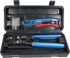 2 IN 1 Ratchet Pex Crimping Tool Cinch & Remove Combo Function Pex Pipe Crimp