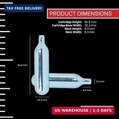 RedRock 16 Gram Unthreaded CO2 Cartridges for Gallo Drain Gun HVAC Drain Line Cl