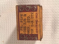 Vintage Pair Armstrong Bros. Pipe Die Threading Head 3/8 R-NPT 30 2A773