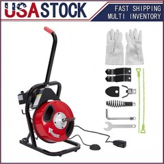 Towallmark 50FT x 1/2 In Drain Auger Drain Cleaner Drain Auger Machine Electric