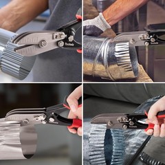 Toolwiz 5 Blade Sheet Metal Tools, Duct Crimping Tool for 10.5 inches, Silver