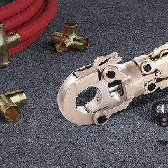 Copper Press Tool Kit, 1/2 In., 3/4 In., 1 In. Quick-Change Jaws, 360&deg; Rotatable