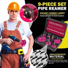Premium 9-Piece PVC Pipe Reamer and Deburring Tool Kit for 1/2 3/4 1 1-1/4 1-1/2