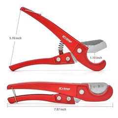 Pex Tubing Cutter for 1/8,1/4, 3/8, 1/2, 3/4-inch up to 1-inch Pipe Red