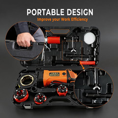 Electric Pipe Threader, 2300W 120V Hand-Held Pipe Threading Machine with 4 NPT D