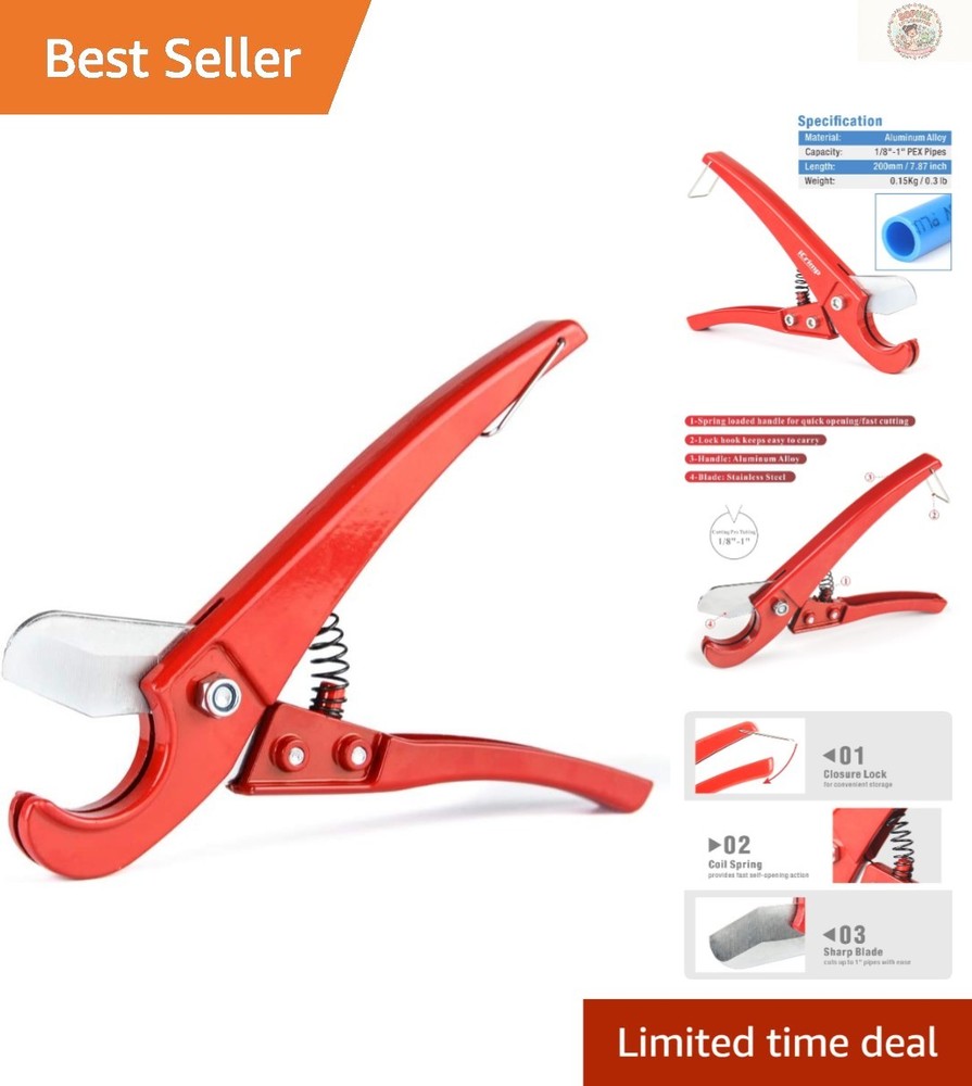 Compact iCrimp PEX Pipe Cutters for Precision Cuts on 1/8&Prime; to 1&Prime; Tubing