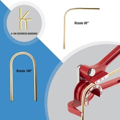 SYIZYEN 3 In 1 Tubing Bender, 0180 Degrees Tube Bender Manual Pipe Bender Too&hellip;