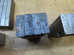 5 used sets of Ridgid NPT universal bolt dies 1/8&Prime;, 1/2&Prime; &ndash; 3/4&Prime;, & 1&Prime; &ndash; 2&Prime;