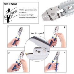 Glarks Up to 2.2mm Wire Rope Crimping Tool with 150Pcs 3 Size Aluminum Double Ba