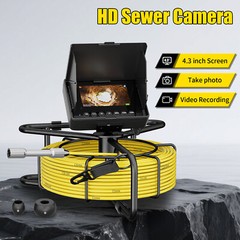 4.3&Prime; Sewer Pipe Inspection Video Camera,DVR IP68 Drain Industrial Endoscope 20M