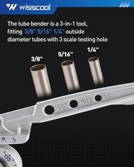 3-in-1 Tube Bender Tubing Brake line Bender for Soft Copper, Aluminum, Metal