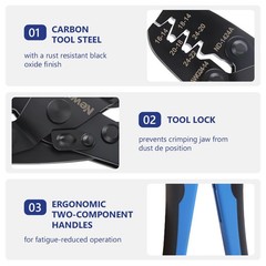 Newdeli Molex Crimper 24-14 AWG Non-Insulated Open Barrel Crimping Tool Blue