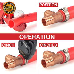 KIT-1096D PEX Clamp Tool Kit for 3/8 to 1 Inch PEX Cinch Clamps with 20Pcs 1/2