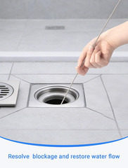 Drain Cleaning Brush, 66 Inch Double Ended Flexible Pipe Tube Cleaner