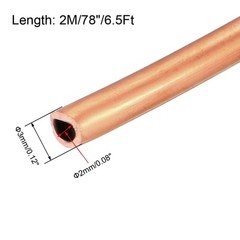 uxcell Refrigeration Tubing 1/8&Prime; OD x 5/64&Prime; ID x 6.5 Ft 1/8 Inch, Copper