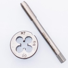HSS M7 x 1mm Tap & M7 x 1mm Die Metric Thread Left Hand