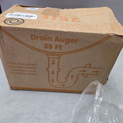 Drainsoon Auger 25 Foot, Plumbing Snake Drain Auger Sink Auger Hair Clog Remover