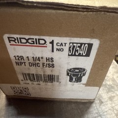 RIDGID 37540 TOOL 12R 1 1/4&rdquo; HS NPT DHC F/SS NEW In BOX RB
