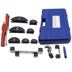 HVAC Ratcheting Pipe Tube Bender Tool Kit 1/2&rdquo; 1/4&Prime;-7/8&Prime; 90 Bending 7 Dies